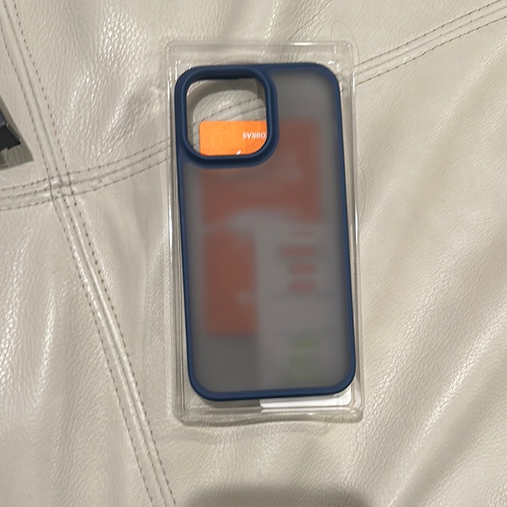 Blue Slim iPhone Case with Matte Finish and Screen Protection